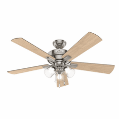 Hunter Crestfield 52" Ceiling Fan w/LED Light - Brushed Nickel - 54206 Hunter Crestfield 52" Ceiling Fan w/LED Light - Brushed Nickel - 54206