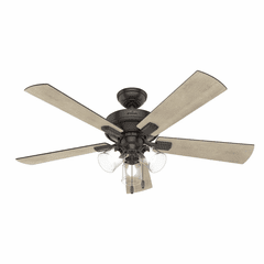 Hunter Crestfield 52" Ceiling Fan w/LED Light - Noble Bronze - 54205 Hunter Crestfield 52" Ceiling Fan w/LED Light - Noble Bronze - 54205