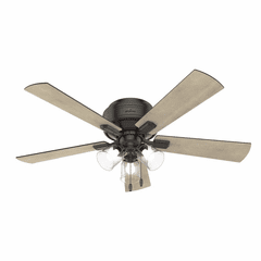 Hunter Crestfield 52" Low Profile Ceiling Fan w/LED Light - Noble Bronze - 54208 Hunter Crestfield 52" Low Profile Ceiling Fan w/LED Light - Noble Bronze - 54208