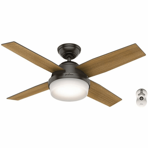 Hunter Dempsey 44" Ceiling Fan w/Light & Remote Control - Noble Bronze - 59444NBNB