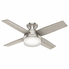 Hunter Dempsey 44" Low Profile Ceiling Fan w/LED Light - Brushed Nickel - 50282