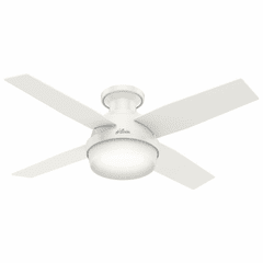 Hunter Dempsey 44" Low Profile Ceiling Fan w/LED Light - Fresh White - 59244