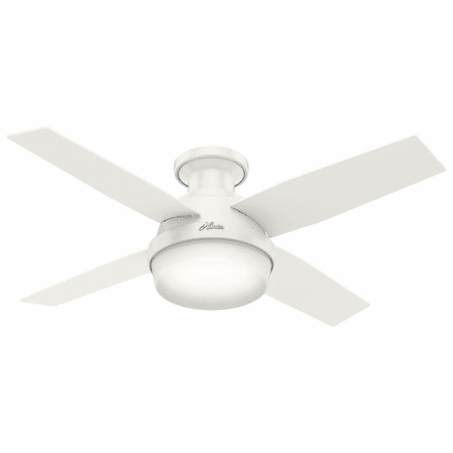 Hunter Dempsey 44" Low Profile Ceiling Fan w/LED Light - Fresh White - 59244