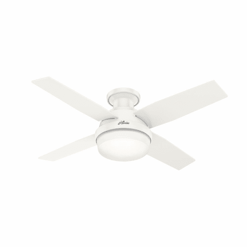 Hunter Dempsey 44" Outdoor Low Profile Ceiling Fan w/LED Light - White - 50399