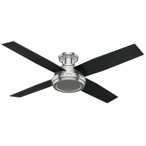 Hunter Dempsey 52" Low Profile Ceiling Fan - Brushed Nickel - 59247
