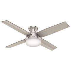 Hunter Dempsey 52" Low Profile Ceiling Fan w/LED Light - Brushed Nickel - 50283 Hunter Dempsey 52" Low Profile Ceiling Fan w/LED Light - Brushed Nickel - 50283