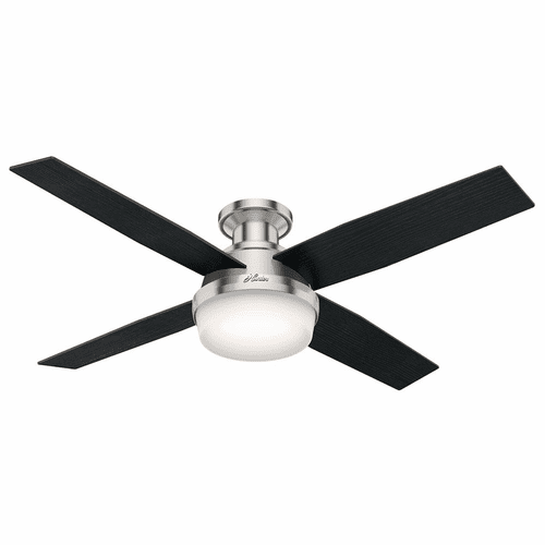 Hunter Dempsey 52" Low Profile Ceiling Fan w/LED Light - Brushed Nickel - 59241