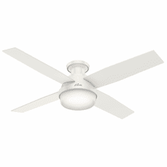 Hunter Dempsey 52" Low Profile Ceiling Fan w/LED Light - Fresh White - 59242