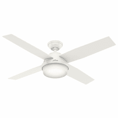 Hunter Dempsey 52" Outdoor Ceiling Fan w/LED Light - Fresh White - 59252 Hunter Dempsey 52" Outdoor Ceiling Fan w/LED Light - Fresh White - 59252