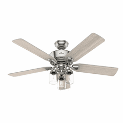 Hunter Devon Park 52" Ceiling Fan w/LED Light - Brushed Nickel - 50604