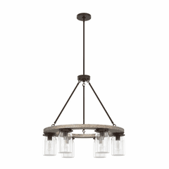 Hunter Devon Park 6 Light Chandelier - Onyx Bengal - 19210
