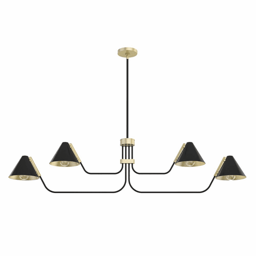 Hunter Grove Isle 4 Light Chandelier - Matte Black - 19206