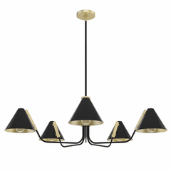 Hunter Grove Isle 5 Light Chandelier - Matte Black - 19195