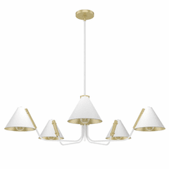 Hunter Grove Isle 5 Light Chandelier - Matte White - 19196