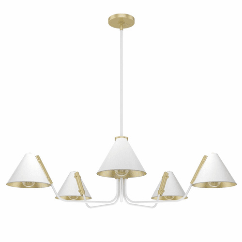 Hunter Grove Isle 5 Light Chandelier - Matte White - 19196