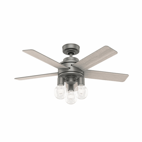 Hunter Hardwick 44" Ceiling Fan w/LED Light - Matte Silver - 50597