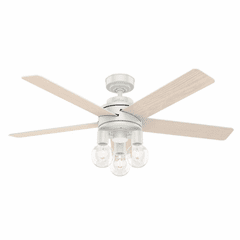 Hunter Hardwick 52" Ceiling Fan w/LED Light - Fresh White - 51332