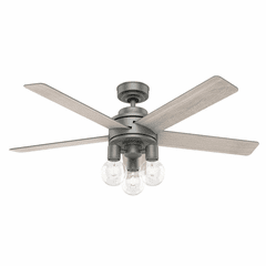 Hunter Hardwick 52" Ceiling Fan w/LED Light - Matte Silver - 51842