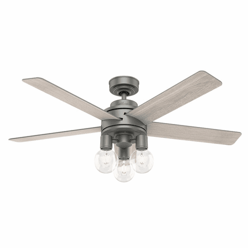 Hunter Hardwick 52" Ceiling Fan w/LED Light - Matte Silver - 51842