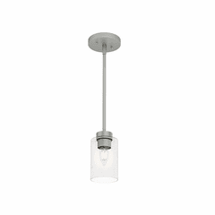 Hunter Hartland 1 Light Mini Pendant - Matte Silver - 19012
