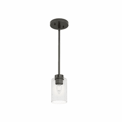 Hunter Hartland 1 Light Mini Pendant - Noble Bronze - 19013
