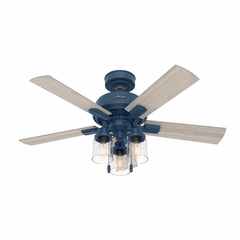 Hunter Hartland 44" Ceiling Fan w/LED Light - Indigo Blue - 50328