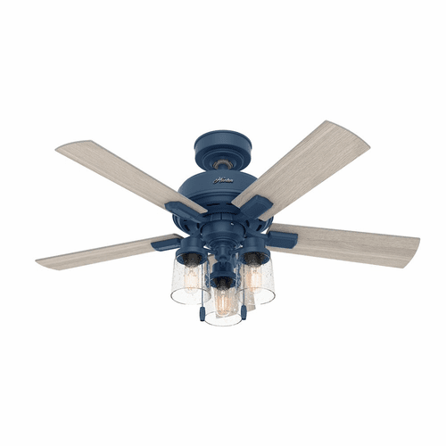 Hunter Hartland 44" Ceiling Fan w/LED Light - Indigo Blue - 50328