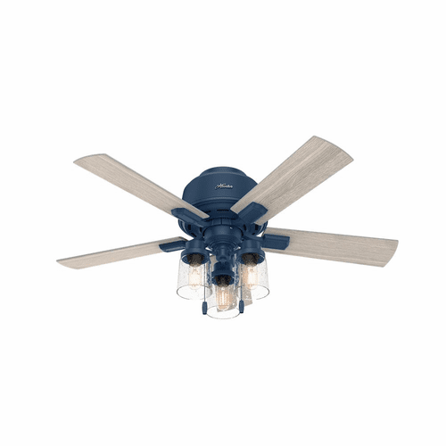 Hunter Hartland 44" Low Profile Ceiling Fan w/LED Light - Indigo Blue - 50326