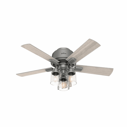 Hunter Hartland 44" Low Profile Ceiling Fan w/LED Light - Matte Silver - 50653