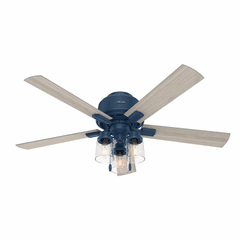 Hunter Hartland 52" Low Profile Ceiling Fan w/LED Light - Indigo Blue - 50312