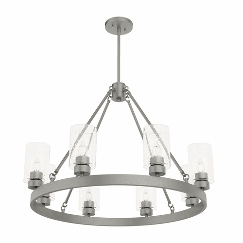 Hunter Hartland 8 Light Chandelier - Matte Silver - 19010