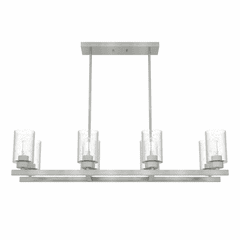 Hunter Hartland 8 Light Linear Chandelier - Brushed Nickel - 19159