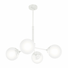 Hunter Hepburn 4 Light Chandelier - Matte White - 19017 Hunter Hepburn 4 Light Chandelier - Matte White - 19017