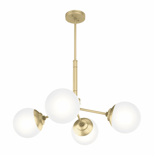Hunter Hepburn 4 Light Chandelier - Painted Modern Brass - 19016
