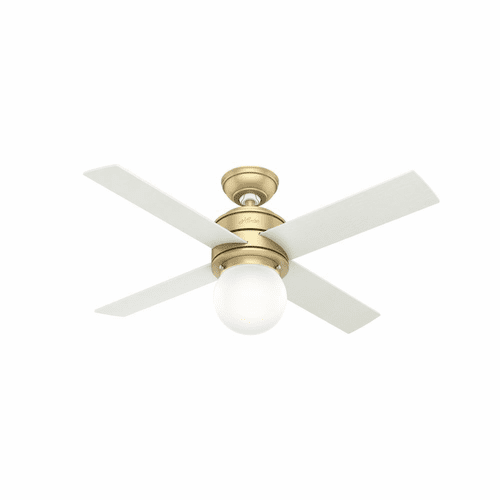 Hunter Hepburn 44" Ceiling Fan w/LED Light - Modern Brass - 52313