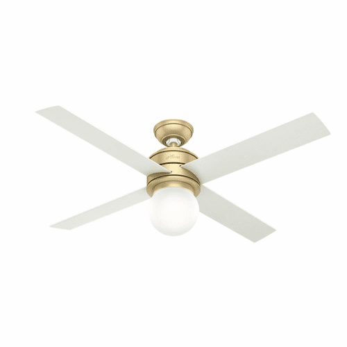 Hunter Hepburn 52" Ceiling Fan w/LED Light - Modern Brass - 59320