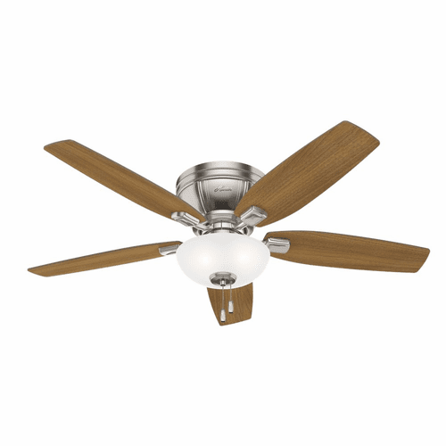 Hunter Kenbridge 52" Low Profile Ceiling Fan w/LED Light - Brushed Nickel - 53380