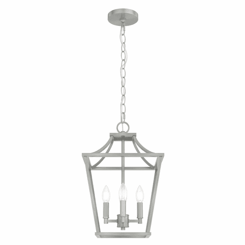 Hunter Laurel Ridge 12" 4 Light Lantern Pendant - Brushed Nickel - 19067