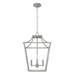 Hunter Laurel Ridge 15" 4 Light Lantern Pendant - Brushed Nickel - 19070