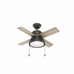 Hunter Loki 36" Ceiling Fan w/LED Light - Noble Bronze - 59387 Hunter Loki 36" Ceiling Fan w/LED Light - Noble Bronze - 59387
