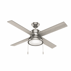 Hunter Loki 52" Ceiling Fan w/LED Light - Brushed Nickel - 51032