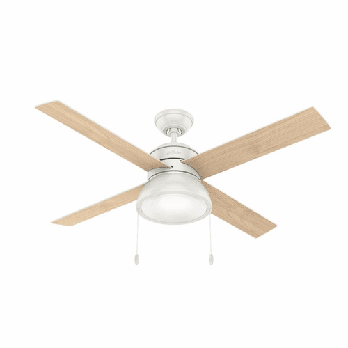 Hunter Loki 52" Ceiling Fan w/LED Light - Fresh White - 54151