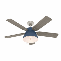 Hunter Mill Valley 52" Outdoor Ceiling Fan w/LED Light - Indigo Blue - 50252 Hunter Mill Valley 52" Outdoor Ceiling Fan w/LED Light - Indigo Blue - 50252