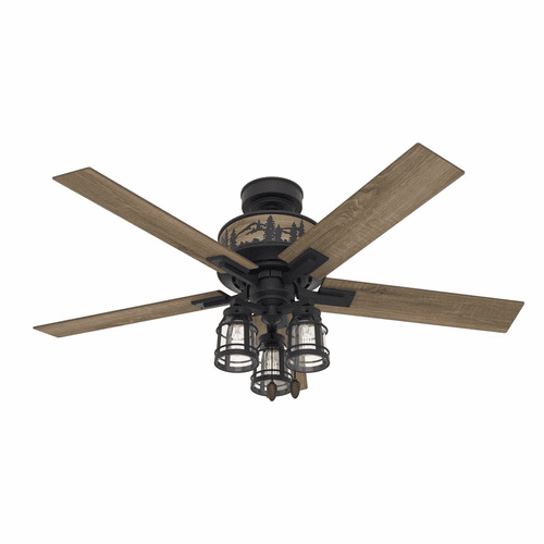 Hunter Mt.Vista 52" Ceiling Fan w/LED Light - Natural Iron - 50169