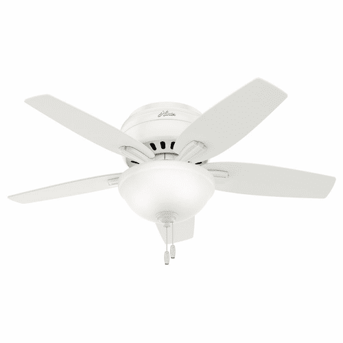 Hunter Newsome 42" Low Profile Ceiling Fan w/LED Light - Fresh White - 51080