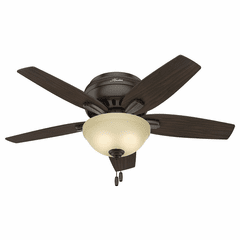 Hunter Newsome 42" Low Profile Ceiling Fan w/LED Light - Premier Bronze - 51081