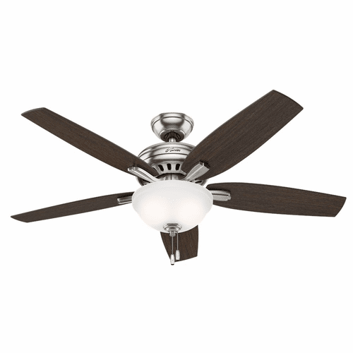 Hunter Newsome 52" Ceiling Fan w/LED Light - Brushed Nickel - 53312