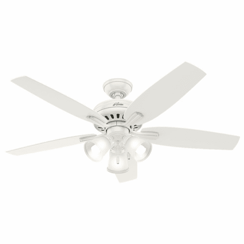 Hunter Newsome 52" Ceiling Fan w/LED Light - Fresh White - 53316