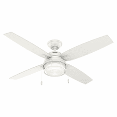 Hunter Ocala 52" Outdoor Ceiling Fan w/LED Light - Fresh White - 59240 Hunter Ocala 52" Outdoor Ceiling Fan w/LED Light - Fresh White - 59240