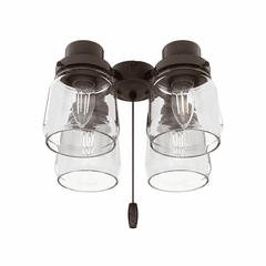 Hunter Original 4 Light Accessory Fitter and Glass - Chestnut Brown - 99385